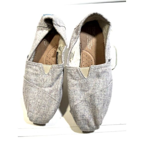 Toms Alpargata Flannel Faux Fur Lining Women Shoe Size 9 Flats Slip on - Picture 6 of 13